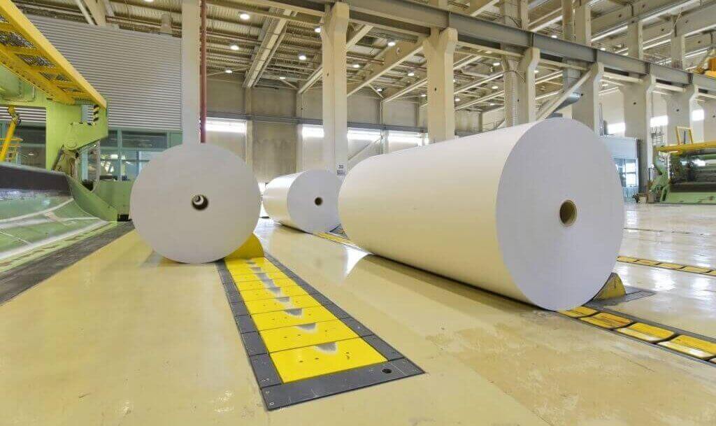 Writing printing winded rolls in factory