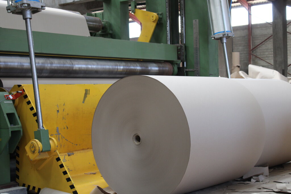 Kraft Paper Rolls in Paper Mill